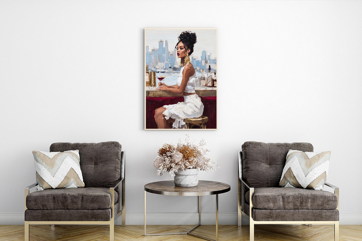 A Black Woman’s Luxury Wall Art Set, an Illustration by PrintablesByFranklyn (Photo 5 of 7)