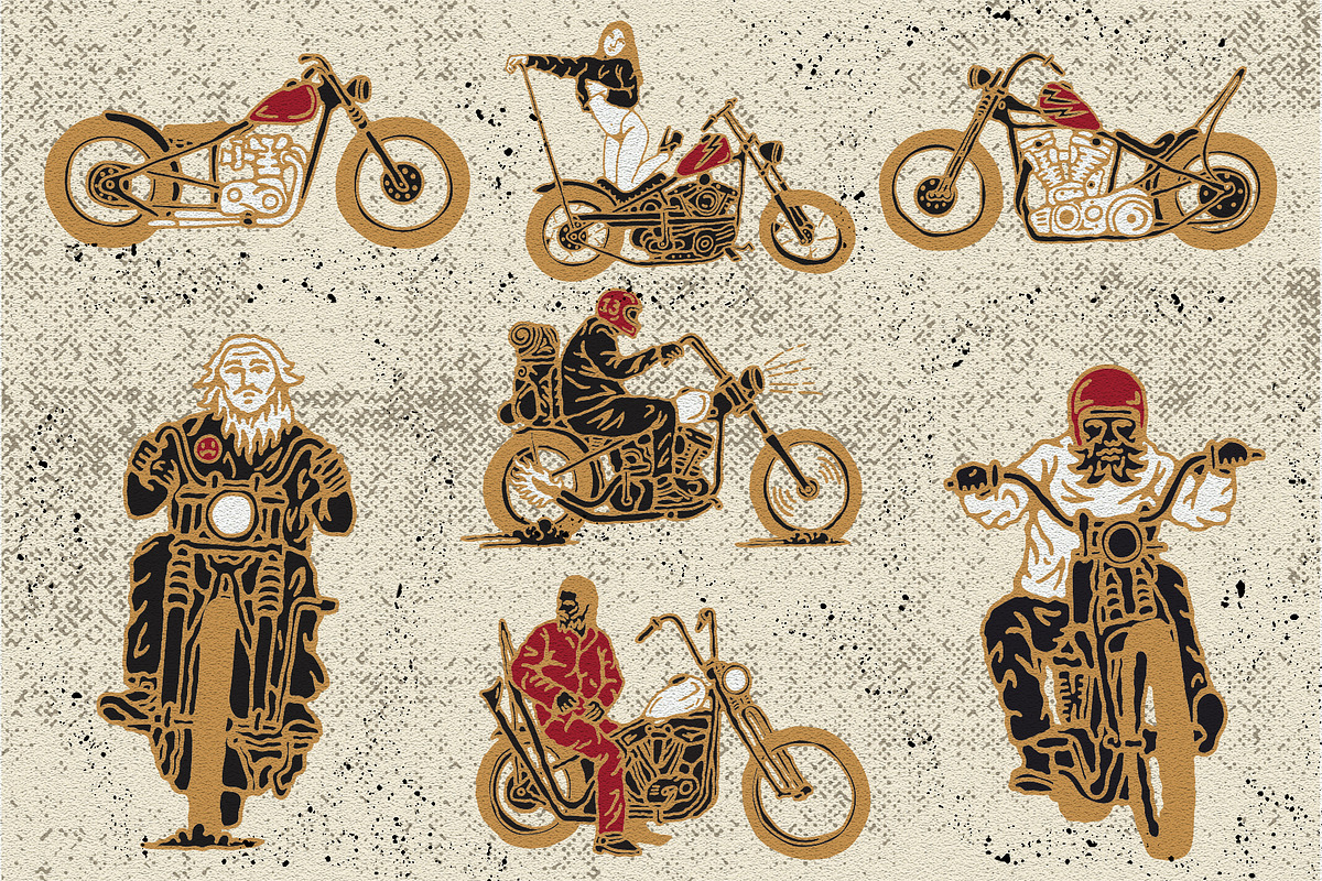 Motorcycle Chopper Illustration, a Graphic by AROKA (Photo 6 of 13)