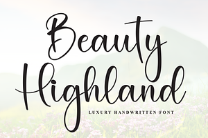 Beauty Highland Script Font