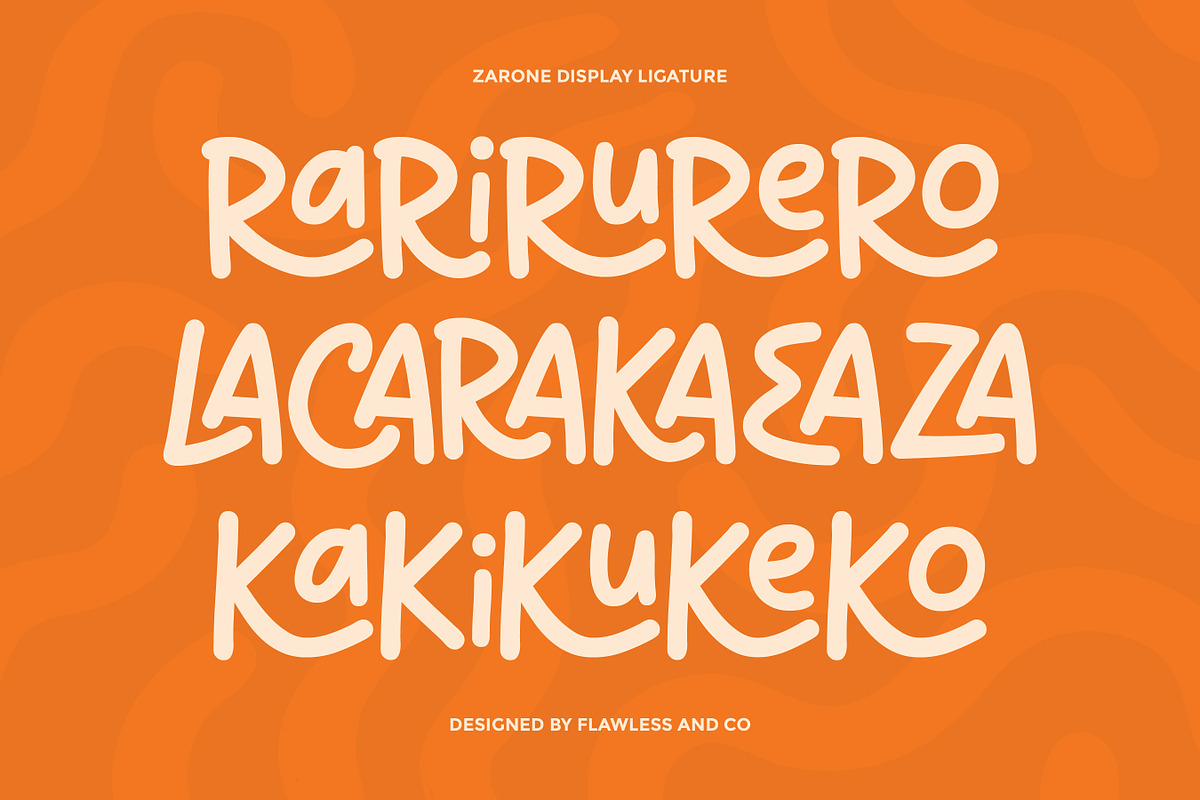 Zarone - Handwritten Display Font, a Handwritten Font by Flawless And Co (Photo 8 of 10)