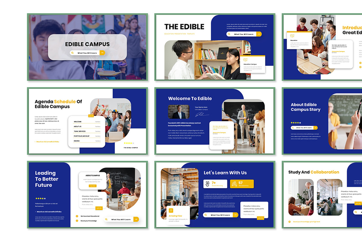 Edible Campus Presentation Template, a Presentation Template by Analogous Temp (Photo 2 of 5)