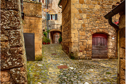 Sorano city street, an Architecture Photo by Nature and travel
