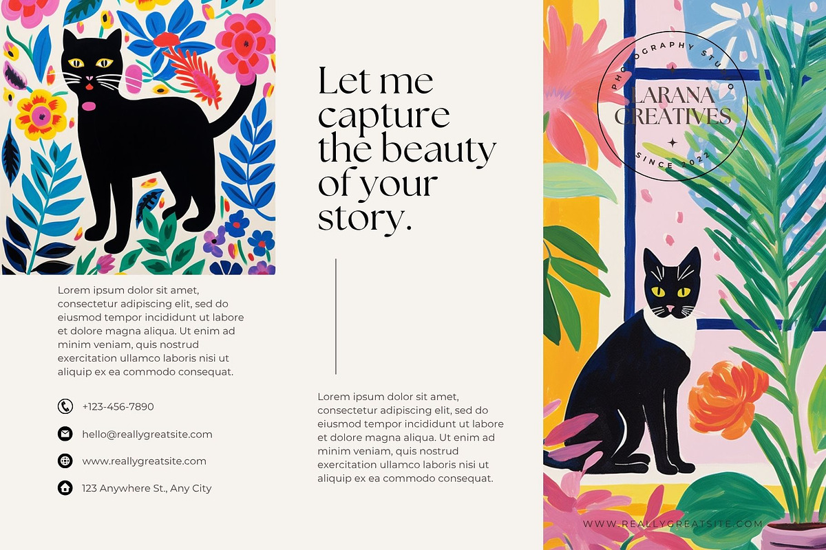 Botanical Cat Clipart Templates, an Animal Illustration by ARTOZEN DIGITAL (Photo 3 of 16)