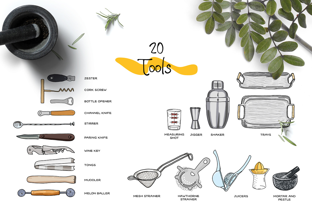 Signature Cocktail Creator Vector, a Food Illustration by ILLONA GRAPHICS (Photo 6 of 11)