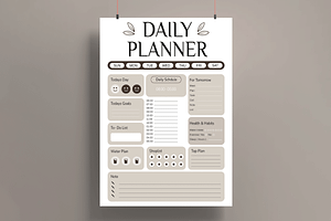 Daily Planner Template, a Stationery Template by MightyDesign