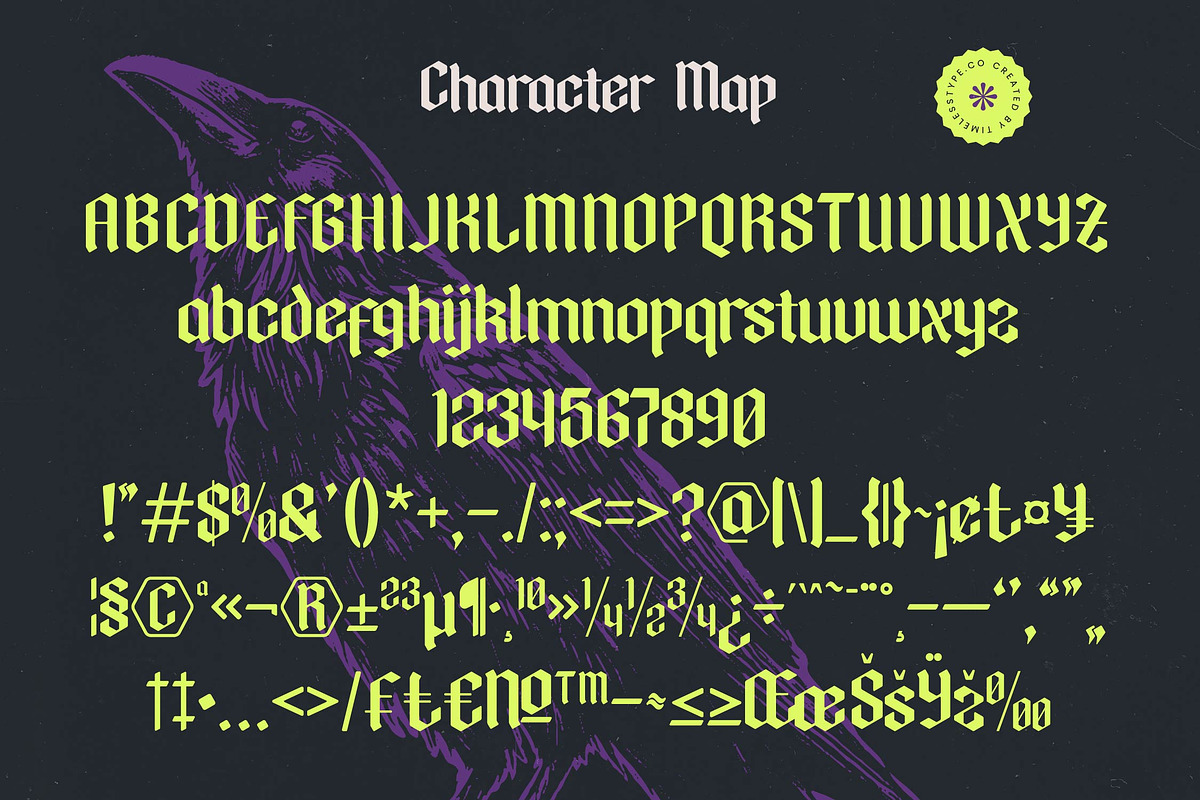 Mystic Venom Modern Blackletter, a Blackletter Font by timelesstype.co (Photo 18 of 20)