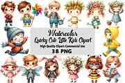 Quirky Cute Little Kids Clipart, an Illustration by Daily.Designs (Thumbnail 1 of 5)