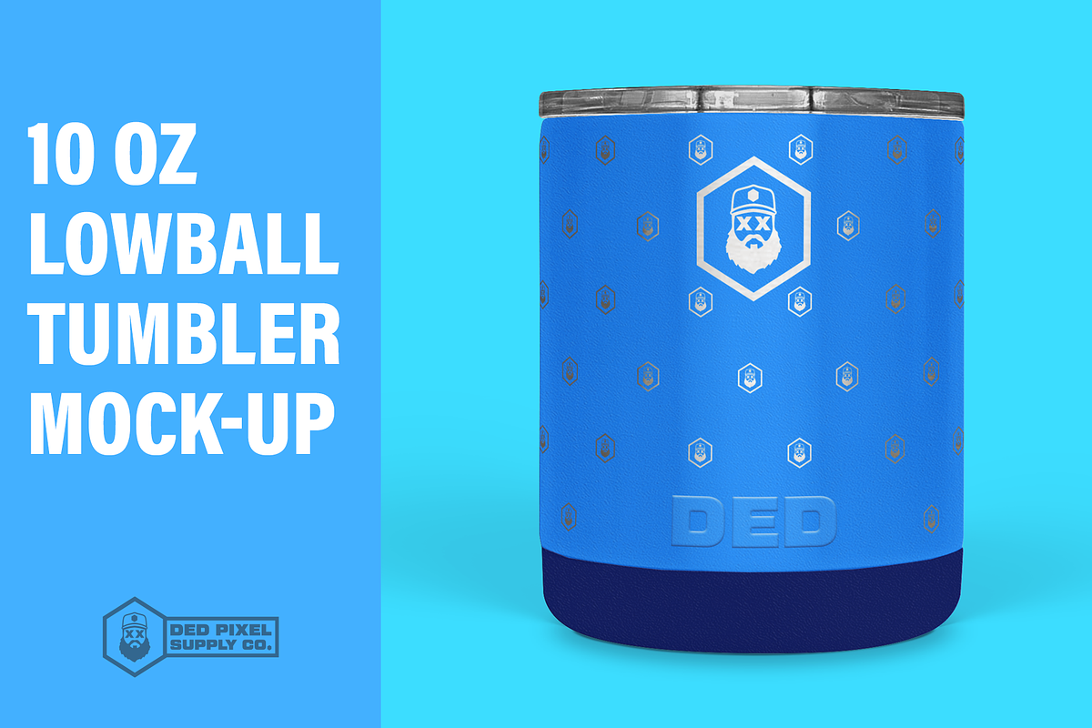 10oz Lowball Tumbler Mock-Up, a Cups & Container Mockup by dedpixel supply co. (Photo 1 of 4)
