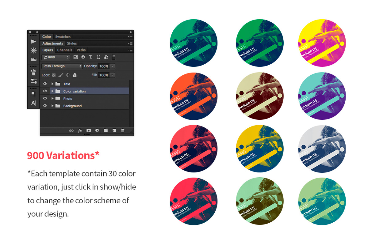 PSD Template Duotone Action preview 2