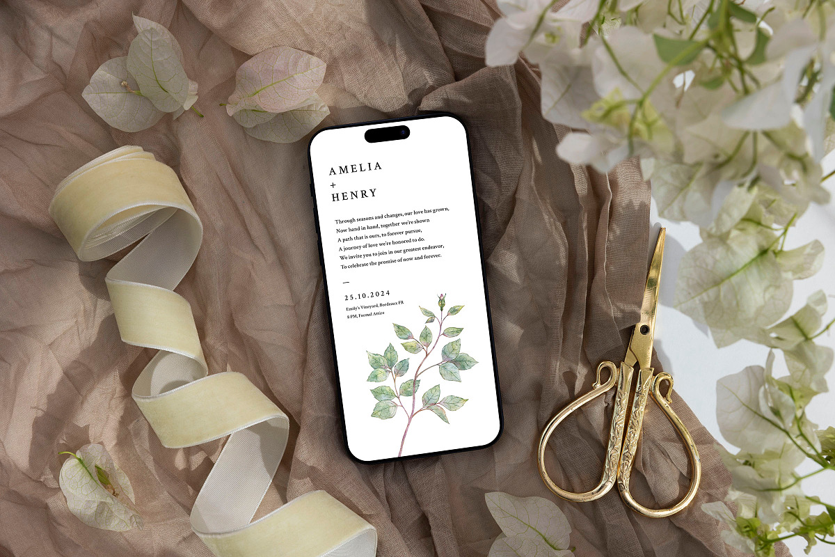 Agate - Wedding Invitation Suite, an Invitation Template by CinderHeart Designs (Photo 9 of 10)