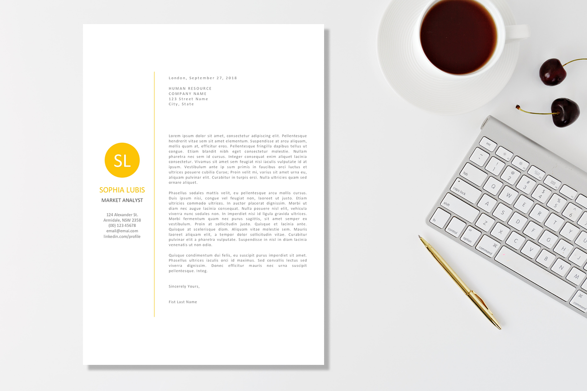 Simple Resume / CV / Cover Letter, a Resume Template by Vowly Std