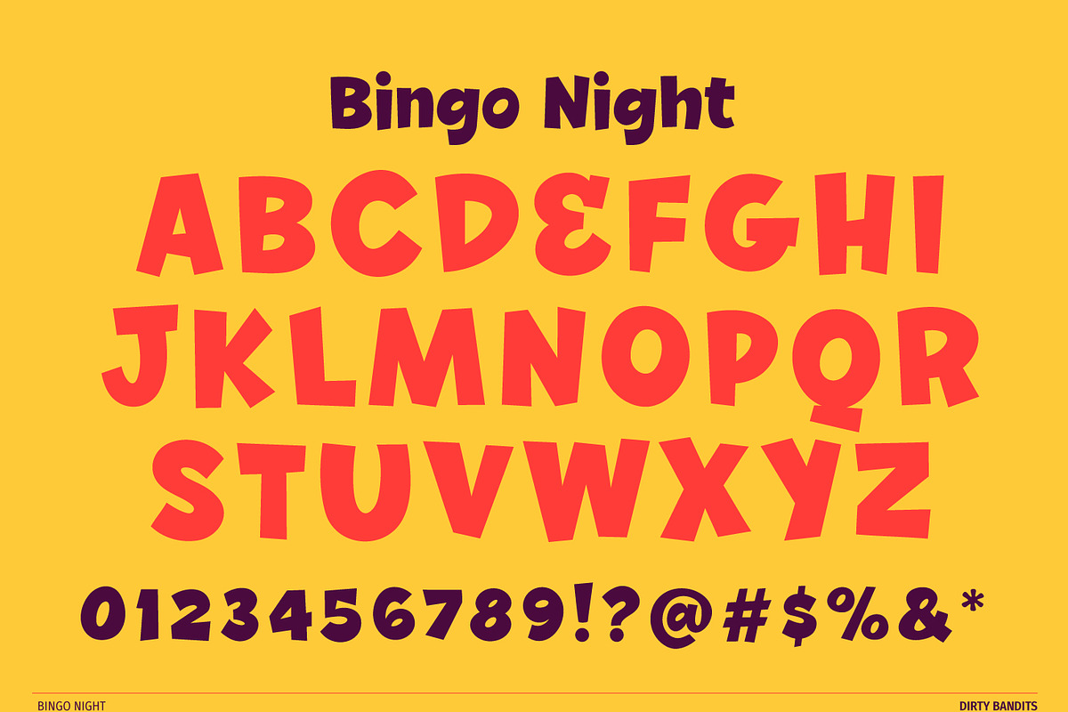 Bingo Night, a Sans Serif Font by Dirty Bandits Type (Photo 3 of 10)