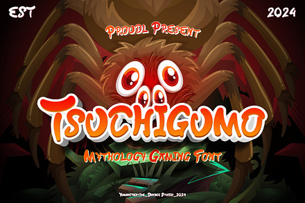 Tsuchigumo - Mythology Gaming Font, a Handwritten Font by Dhabee
