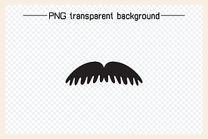 Set Of Moustache Icons Illustration