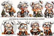 Whimsical Christmas Grandma Clipart, an Illustration by OK Design (Thumbnail 5 of 6)