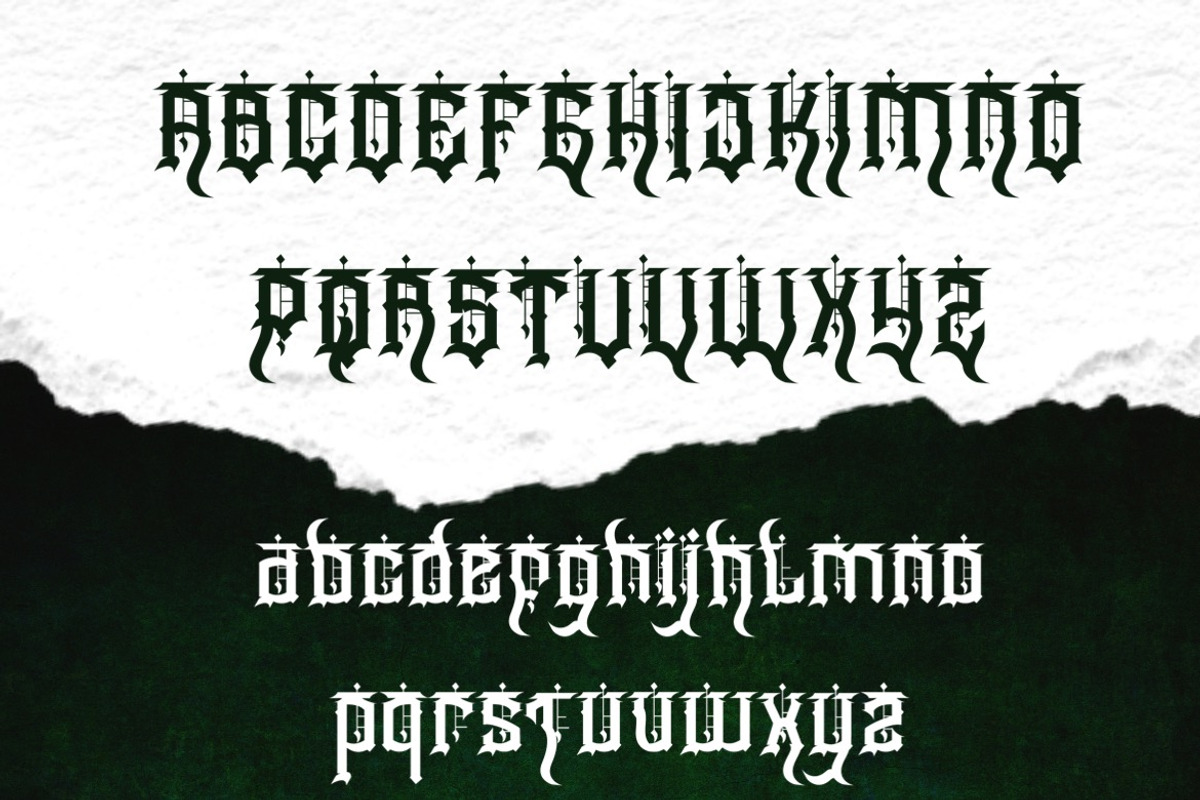 Wangor Asfrac - Modern Blackletter, a Blackletter Font by Dhabee (Photo 5 of 15)
