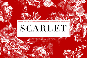 Scarlet, Exquisite Floral Toile!