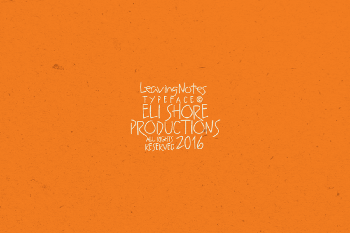 Leaving Notes, a Sans Serif Font by Eli Shore Productions (Photo 13 of 13)
