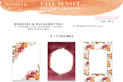Orange Pink Fall Watercolor Flowers, an Illustration by Essem Creatives (Thumbnail 7 of 12)