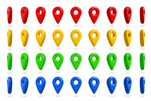 3D map pin. Location marker for, an Object Illustration by winwin.art