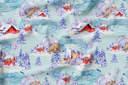 Watercolor Scandinavian Landscape, an Illustration by Belusuab (Thumbnail 8 of 9)