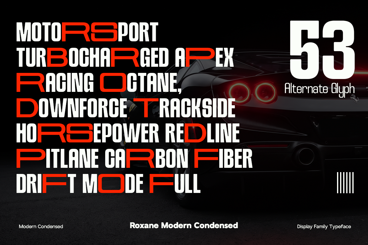 GC Roxane – Modern Display Condensed, a Sans Serif Font by Glyphonic (Photo 8 of 15)