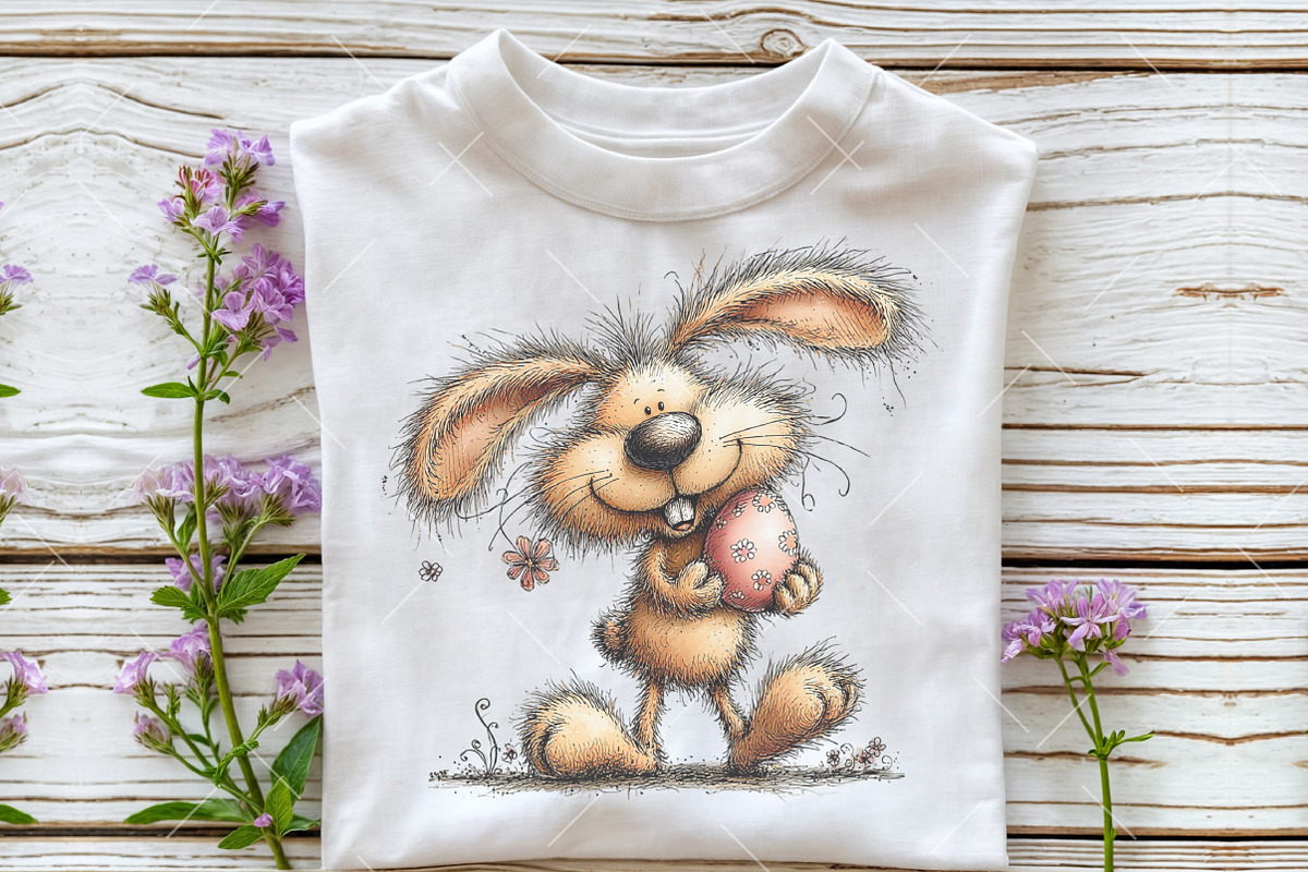 Whimsical Easter Bunny Clipart, an Illustration by OK Design (Photo 6 of 6)