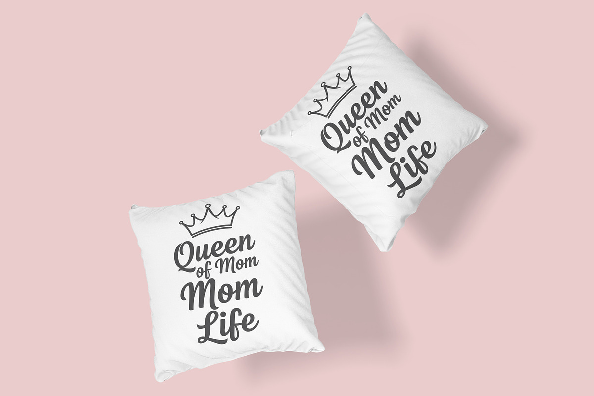 Queen of Mom Life T-Shirt Design SVG, an Object Illustration by Ghagra (Photo 5 of 7)