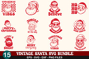 Vintage Santa SVG Bundle, a Texture Graphic by crative8112 (Thumbnail 1 of 5)