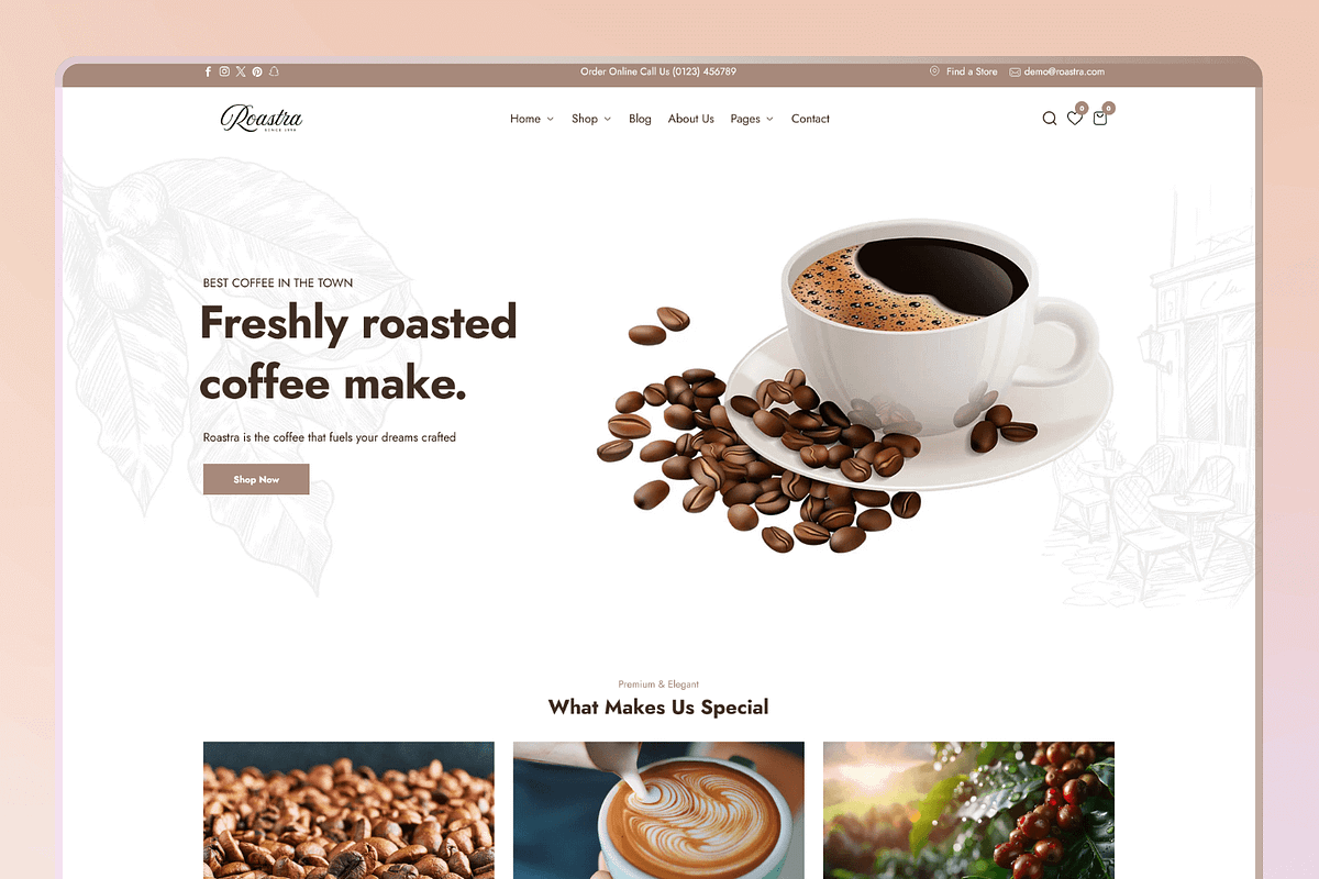 Coffee & Tea Store Shopify 2.0 Theme, a Shopify Template by Team90Degree (Photo 3 of 10)