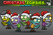 Christmas Zombies Character Sprites, an Illustration by CreativeGameArt (Thumbnail 1 of 4)