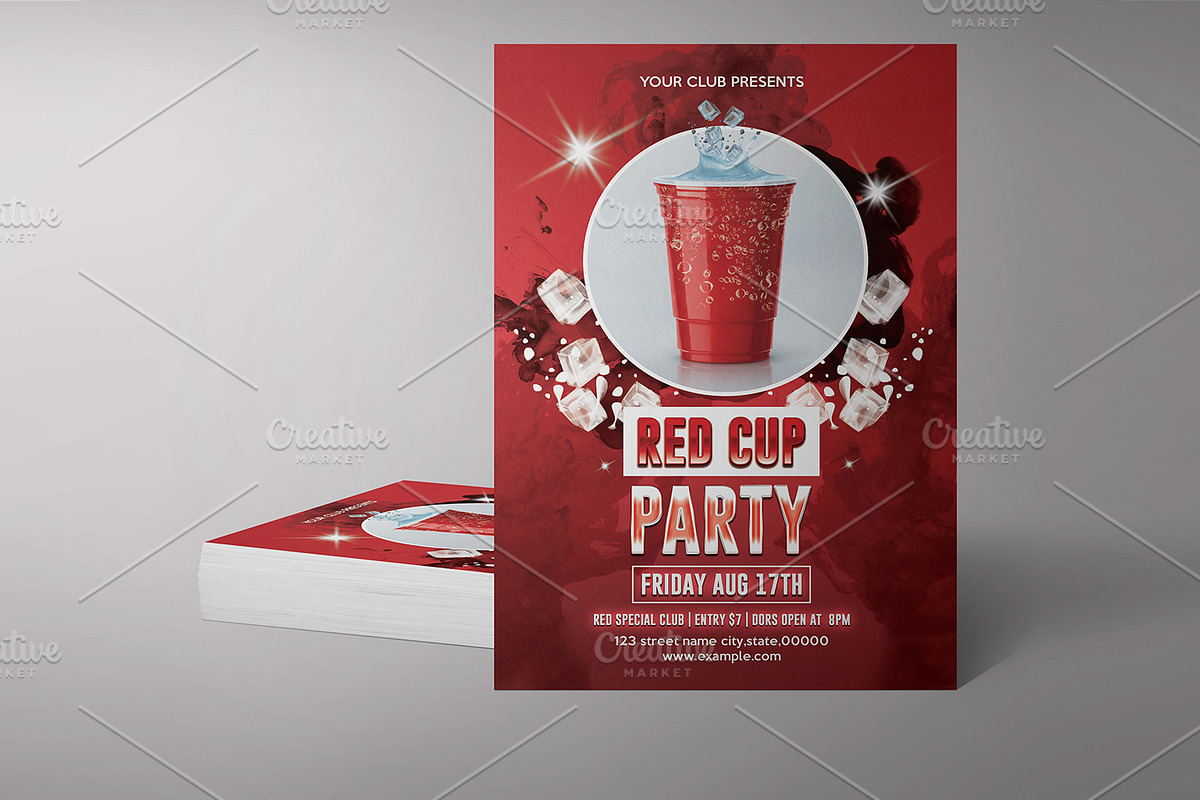 Red Cup Party Flyer preview 3