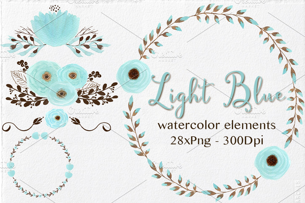 Watercolor hand-painted Elements, an Illustration by Li Zamperini (Photo 1 of 5)