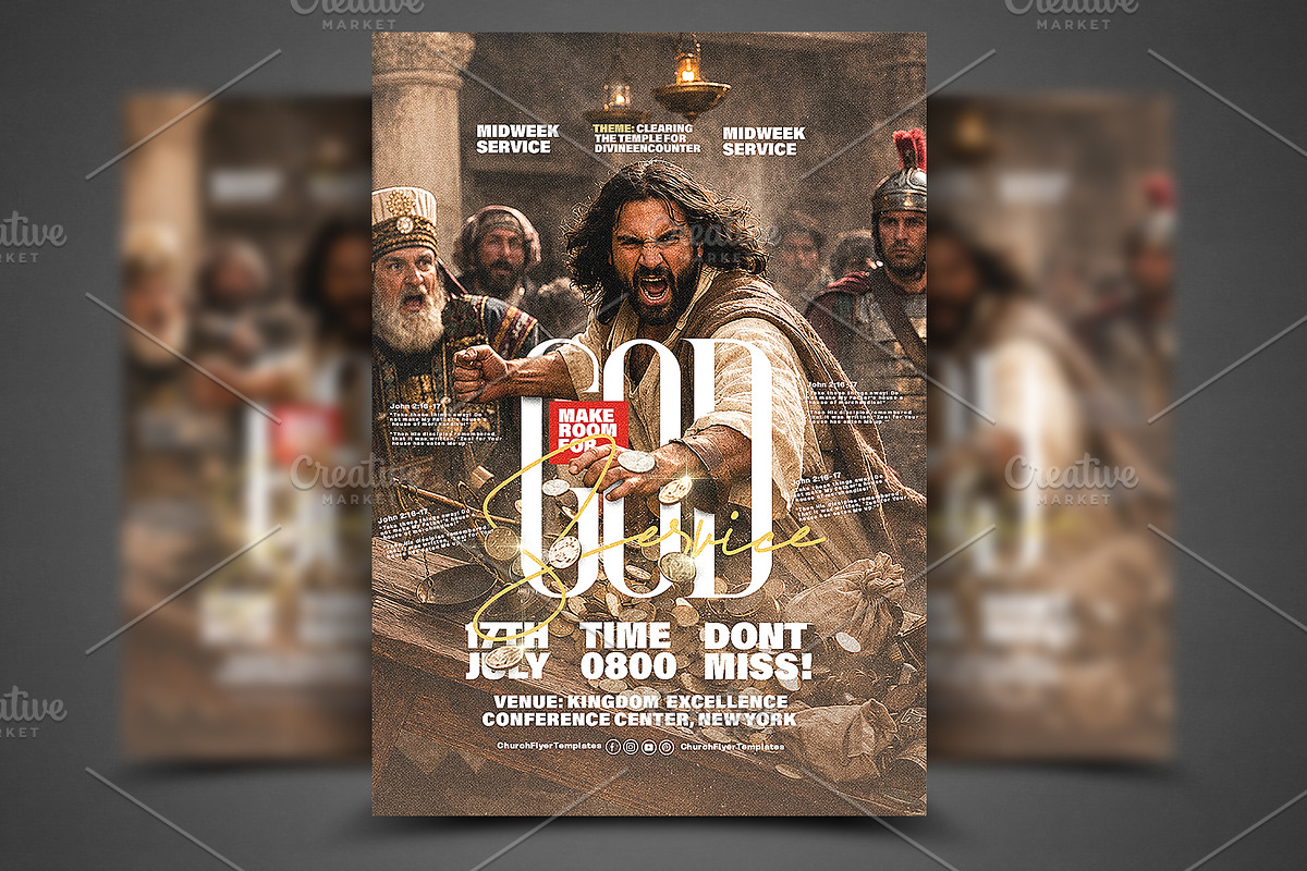 Make Room for God Church Flyer PSD, a Social Media Template by church flyer templates (Photo 1 of 12)