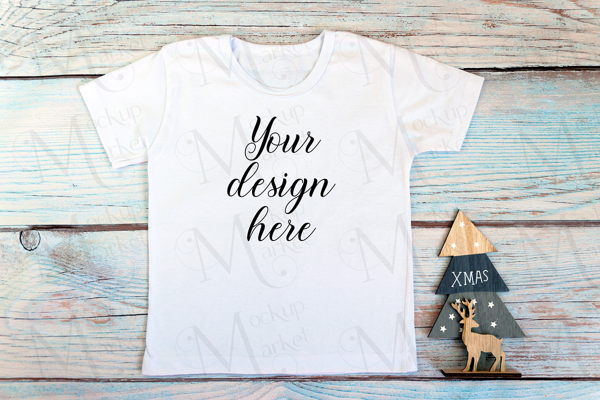Kids Christmas T-shirt mockup bundle, a Print Template by MockupMarket (Photo 11 of 11)