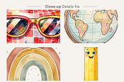 Groovy 70s Retro School Sublimation, a Decorative Illustration by Artnoy (Thumbnail 4 of 8)
