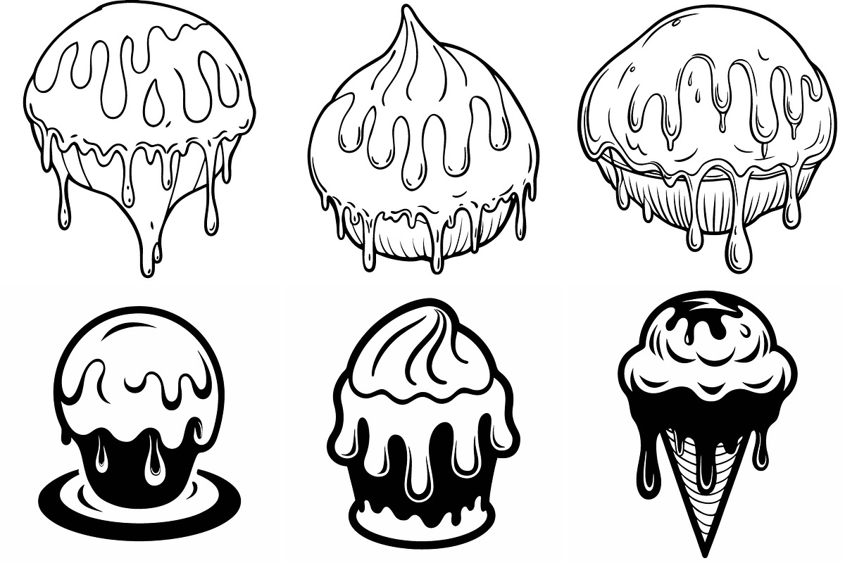 Delicious Melted Desserts and Sweets, an Object Graphic by Billah Hub