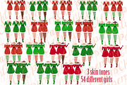 Christmas girls clipart Xmas Png, an Illustration by chilipapers (Thumbnail 2 of 8)