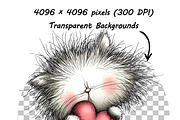 Whimsical Floral Cat Clipart Bundle, an Animal Illustration by one-touch (Thumbnail 13 of 18)