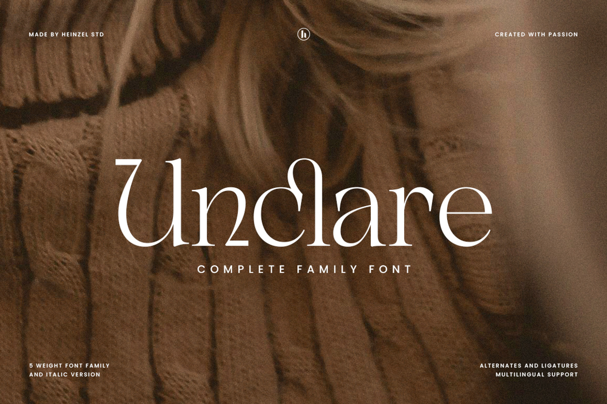 Unclare Serif Font Family (10 Fonts), a Serif Font by Heinzel Std (Photo 1 of 19)