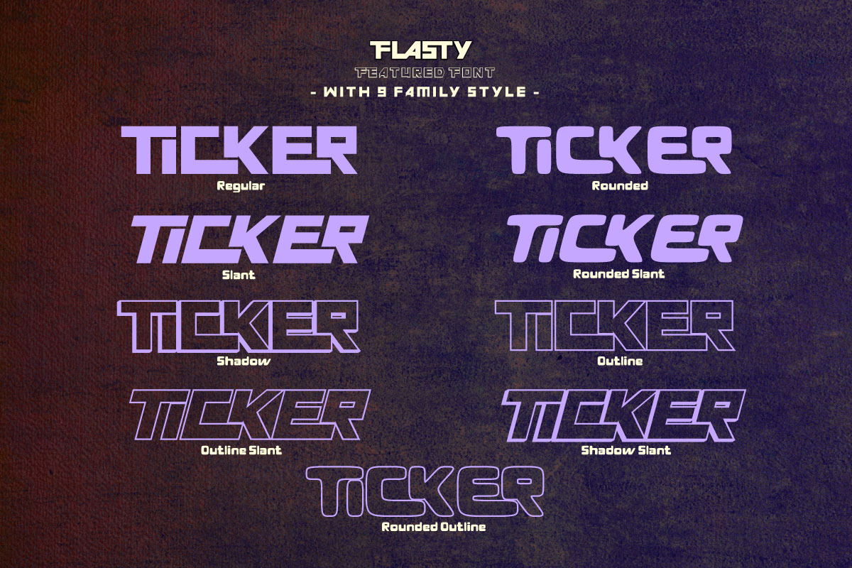 Flasty - Futuristic Font, a Sans Serif Font by twinstd (Photo 7 of 10)