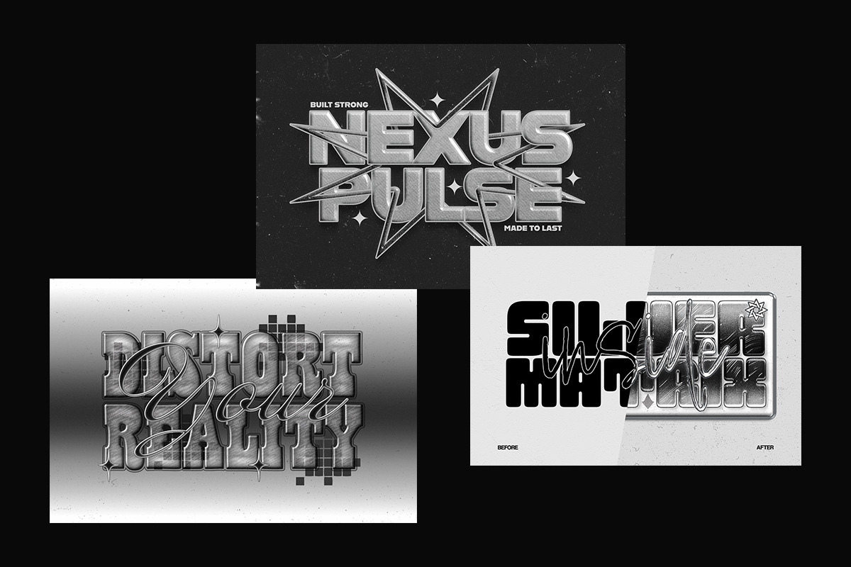 Metal Steel Text Effect, a Layer Style Add-On by Matsero (Photo 2 of 4)