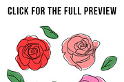 Sketch Roses Clipart, an Illustration by The Digital Download Shop (Thumbnail 3 of 4)