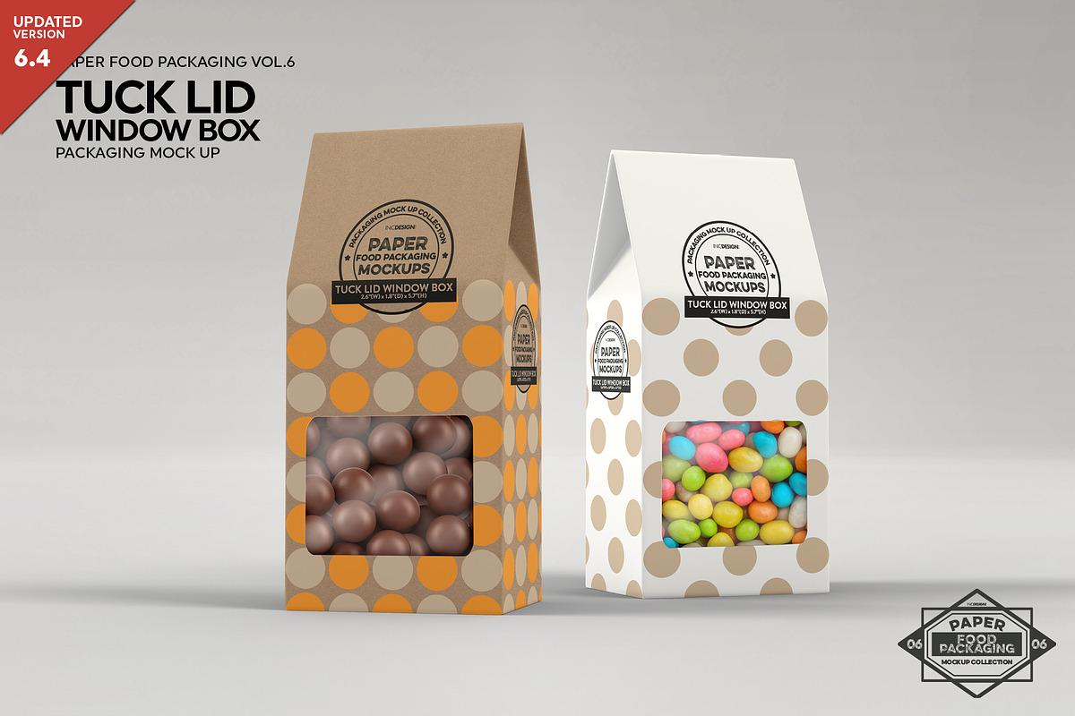 Tuck Lid Window Box Mockup, a Packaging Mockup by INCDesign (Photo 1 of 8)