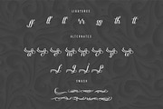 Claimus de Sances | Tattoo Script, a Script Font by Denustudios (Thumbnail 12 of 14)