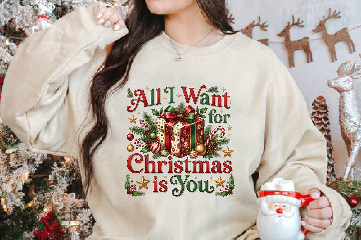 All I Want for Christmas PNG, a Seasonal Illustration by DreamPrint404 (Photo 2 of 6)