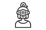 Knight Line Icon, an Icon by Pexelpy (Thumbnail 1 of 2)