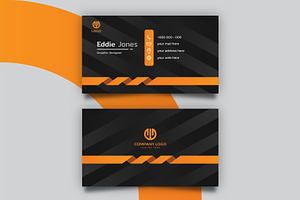 Black and orange business card, a Business Card Template by nicemorning