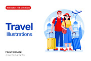 Travel Illustrations Bundle, a Transportation Illustration by Brickclay (Thumbnail 1 of 16)