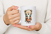 Whimsical Christmas Bear Clipart PNG, a Seasonal Illustration by Canvas Craft (Thumbnail 9 of 10)